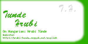 tunde hrubi business card