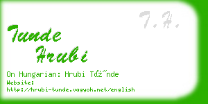 tunde hrubi business card